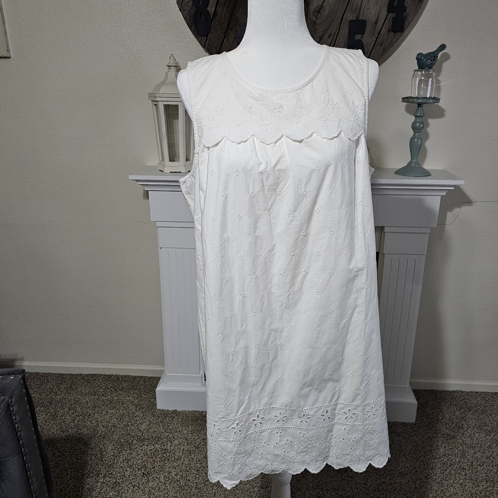 White eyelet dress